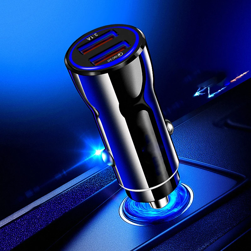 Автомобильное зарядное устройство 18 Вт 3 1 А Quick Charge 0 универсальное с двумя USB
