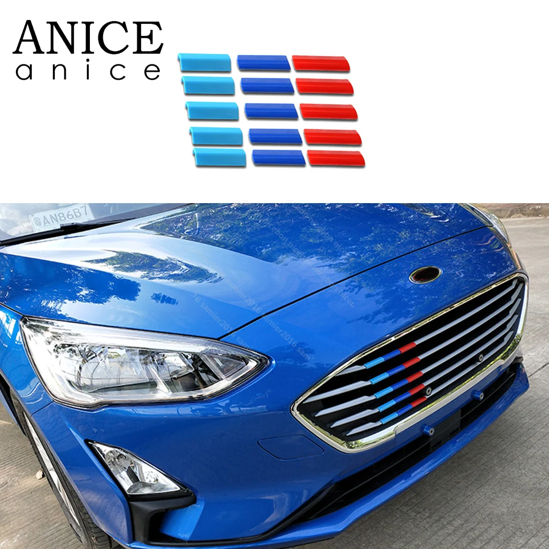 ABS Front Grille grill Trim Cover Molding fit For Ford Focus 2019 | Автомобили и мотоциклы