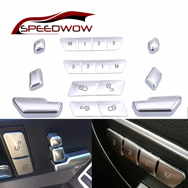 

SPEEDWOW Car Seat Memory Buttons Cover Sticker For Mercedes Benz A B C E Class W204 W212 GLA X156 CLA C117 GLE W166 ML GL GLS