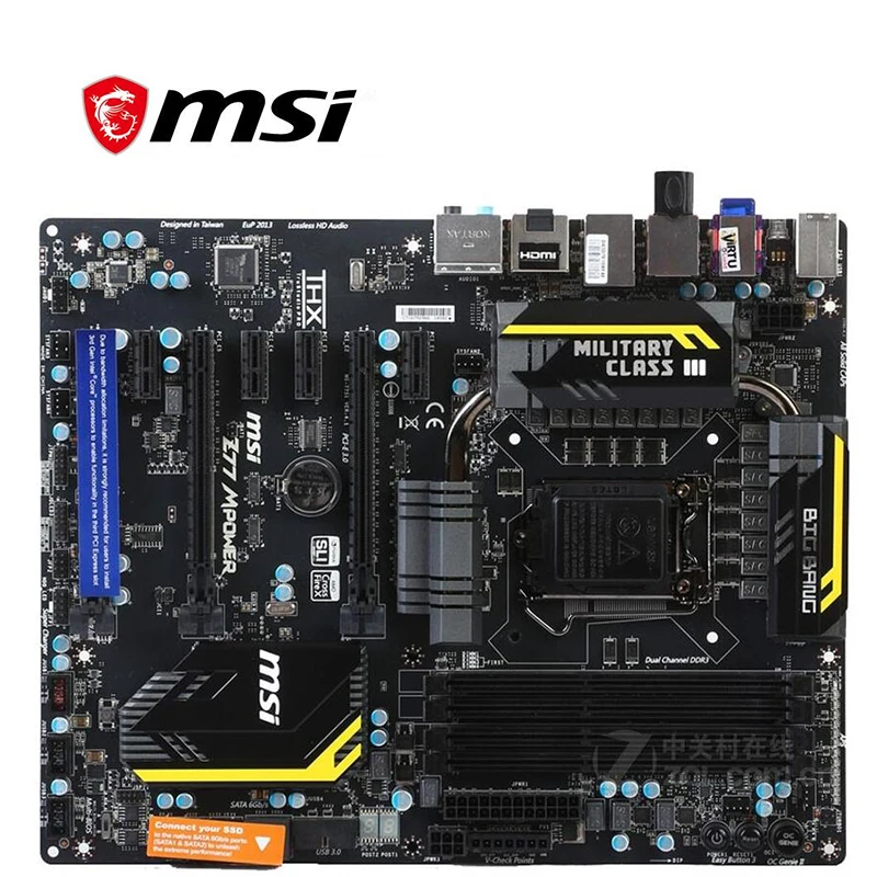 Материнская плата для ПК MSI Z77 MPower USB3.0 SATA III LGA 1155 DDR3 Intel Z77M|Материнские платы| |