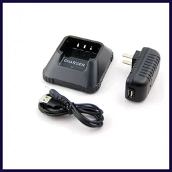 Baofeng UV3R PLUS Accessory Charger Desktop Base Tray with Adapter Charge Cable for UV-3R+ 3RPLUS Two Way Radio Quick Charging