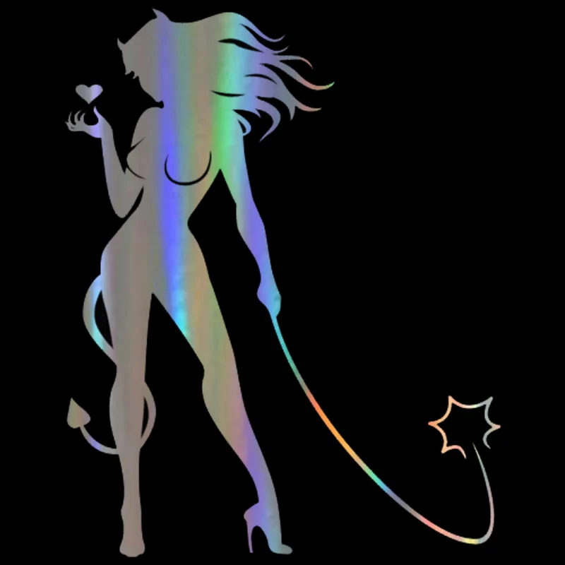 

Car Sticker 3D 10.2*12.7CM funny Sexy Devil Girl Personal Decals Personality Motorcycle Car Vinyl Laser Car Styling