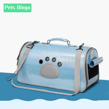 

Pets Bingo 51*26*24.5cm Pet Bag Breathable Transparent Cat Dog Backpack Portable Outdoor Travel Handbag for Cats <5KG Dogs <4KG