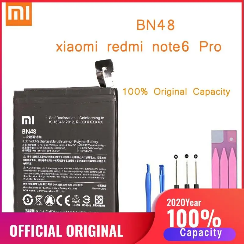 Baterai Ponsel Asli untuk Baterai Redmi Note 6 Pro Xiaomi Redmi Note 6