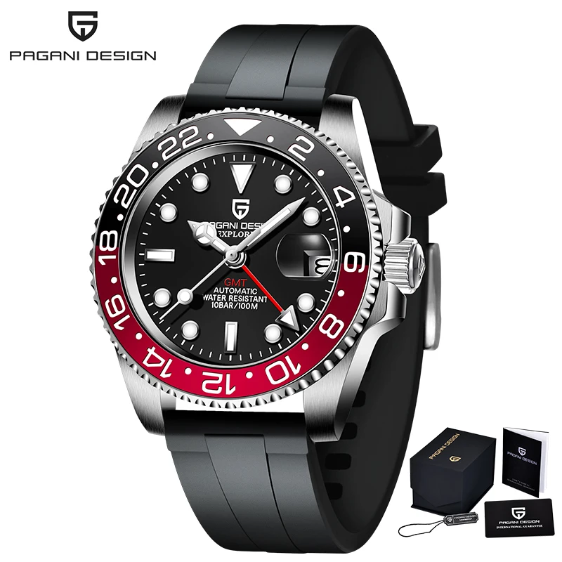 Pagani design バットマンGMT腕時計 pagani design GMTバットマン サファイアガラス セラミックベゼル