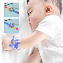 

LED Pop Wristband Spinning Pop Bubble Bracelet Anxiety and Stress Relief Light Up Pop Watch Luminous Fidget Spinner Watch Toy