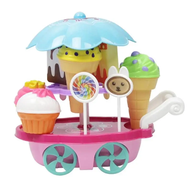 Мини Мороженое Конфета дом тележки экологически чистые материалы различные стили играть развивающие игрушки Забавный Icecream автомобиль