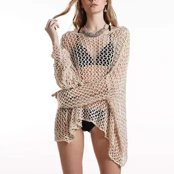 

Covers up Beach Swimsuit Cover Up Womens Fishnet Pareo De Plage Swimwear Swimwear Women Covers Plus Size Tunic Swimming Dress