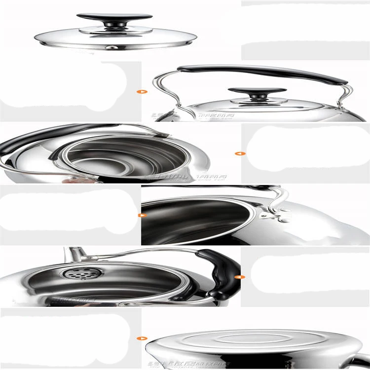 Thick Food Grade Stainless Steel Kettle Gas Gas Whistle Kettle Induction Cooker Large Capacity Kettle Camping Electric Kettle
