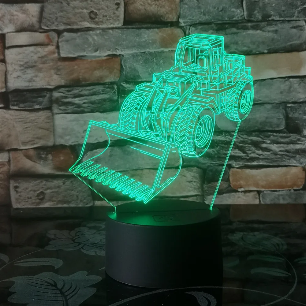 Экскаватор лампа Led 3D ночник 7 цветов изменить атмосферу дистанционного Сенсорная лампа проекционный 3d-светильник акриловая лампа отличные подарки