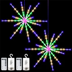 112leds 56leds Christmas Fireworks Lights String LED Fairy Marquee Meteor Lamp for New Year Wedding Indoor Garland Garden Decor