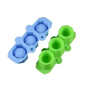 

Silicone Pot Molds Form Arts Craft Polygonal Cup Moulds DIY Succulent Flowerpot Clay Plaster Gypsum Mold 3 Holes Concrete Mould