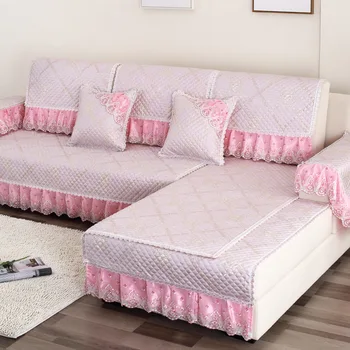 

European Sofa Cushion Non-slip Fabric Sofa Covers For Living Room L Shaped Sofas Couch Cover Skirt Side Home Decor Protector