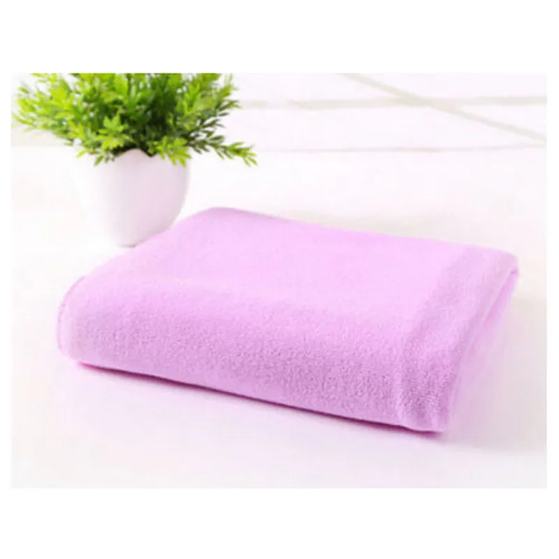 Light Purle 70x140 см впитывающее полотенце из микрофибры, пляжное полотенце, мочалка, купальный костюм, полотенце для душа, банное полотенце, 14 стилей, одноцветное цветное банное полотенце - Цвет: Light Purle