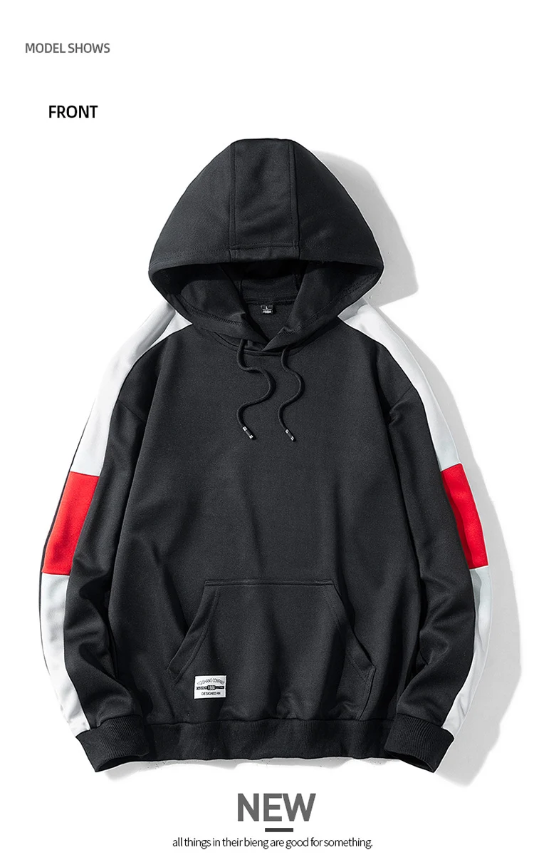 Men's Casual Hoodie - Close Up
