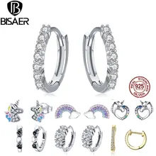 Brincos 925 пробы серебряные серьги-гвоздики в виде цветка маргаритки для женщин с кристаллами модные серьги с перьями ювелирные изделия из серебра