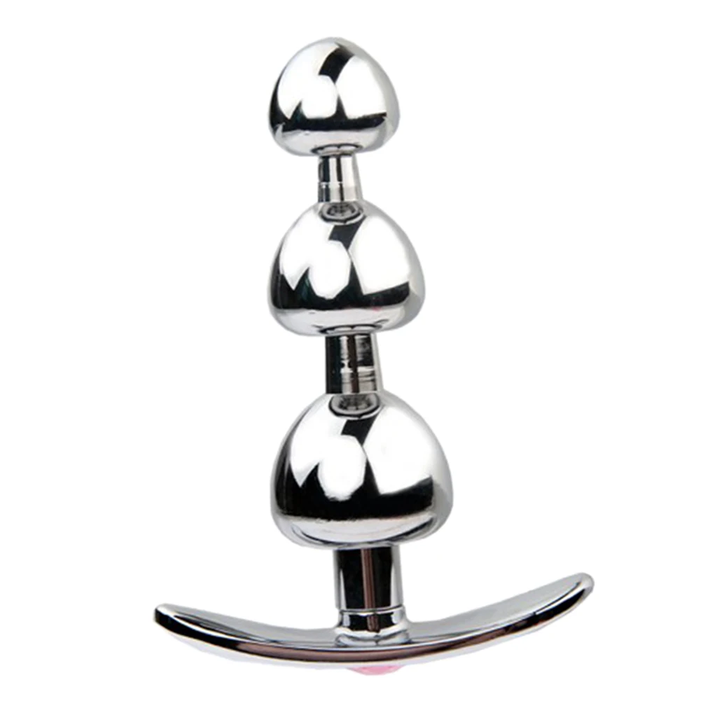Stainless Steel Metal Jeweled Anal Butt Plug Anal Trainer Stopper Insert Adult Toys Funny Suction Cup for Couples Cosplay Games