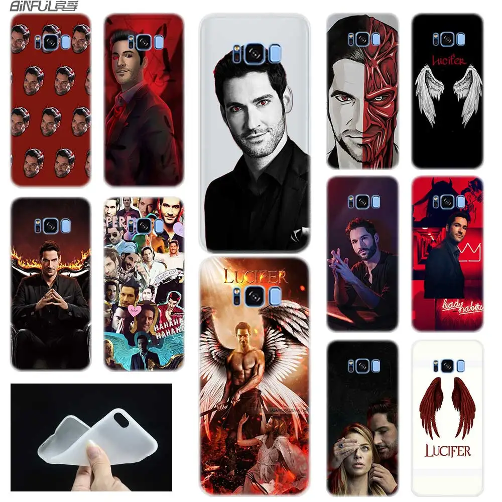 

Case For Samsung S5 S6 S7 Edge Plus S8 S9 S10E Plus Case Cover Soft Silicone 3D TPU Note 8 9 10 Pro TV Series Lucifer