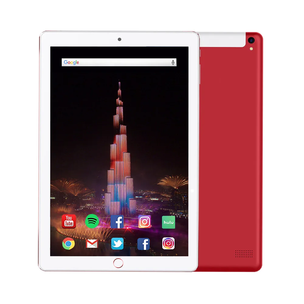 10,1 дюймовый планшетный ПК Восьмиядерный 1920*1080 Android 3g B ram 32GB rom IPS Двойная sim-карта 3g телефонный звонок Tab телефон ПК планшеты - Комплект: Red