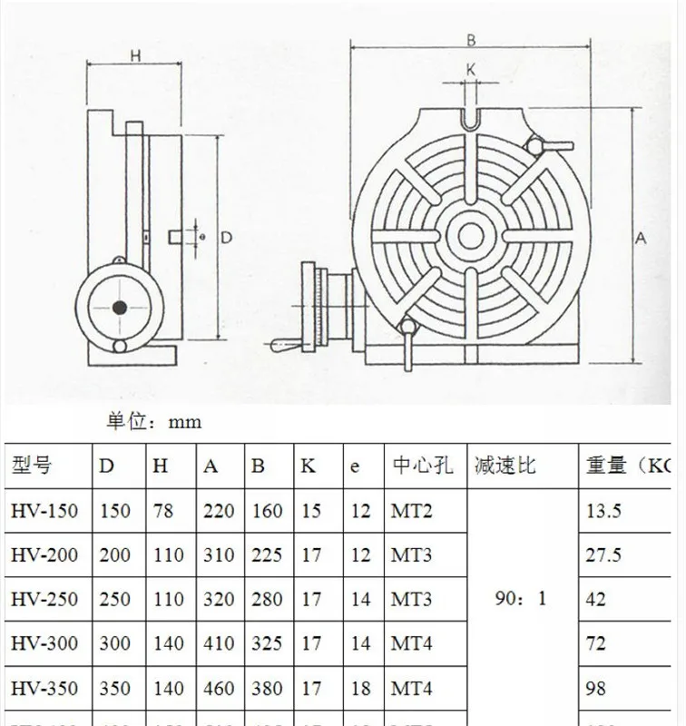 HV-6 вертикальный и горизонтальный поворотный Рабочий стол/150 мм Диаметр мельницы и сверлильный станок Рабочий стол