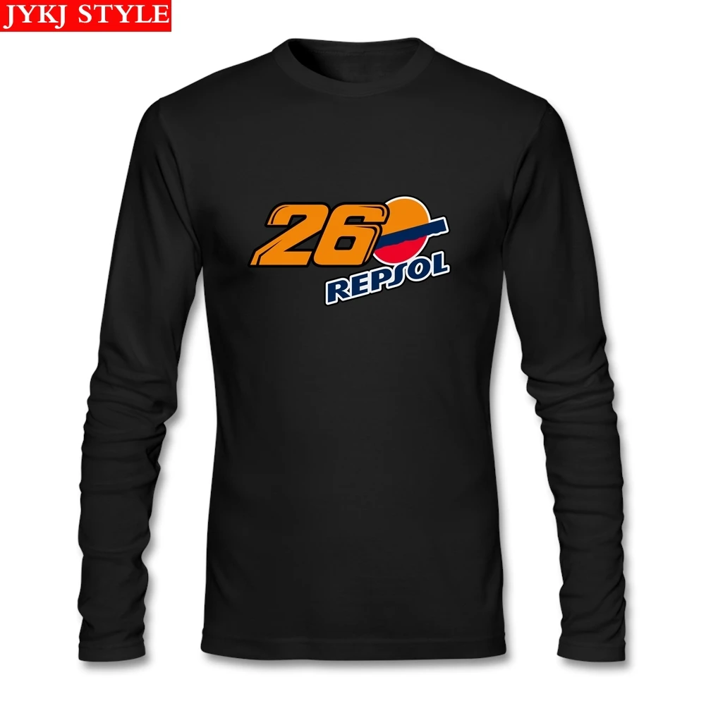 Dani Pedrosa T Shirt Custom Long Sleeve T-shirts New Style Kpop Cotton Shirts For Boys | Мужская одежда