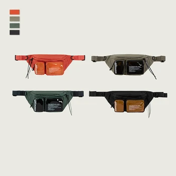 

EWQ / men's and women's fashion belt with PVC translucent three-dimensional patch bag personality function 9Y1518