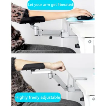 

2019Newest Aluminum Alloy Computer Mouse Hand Bracket Adjustable Arm Mouse Pad For Home And Office Ergonomic Arm Rests Stand