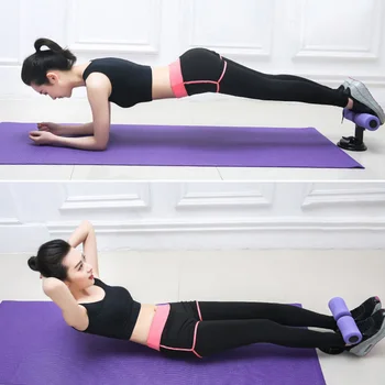 

2pcs/set Push-up Assistant Gym Tension Rope Self-suction Slimming Pedal Exerciser Height Adjustable Situp Bar Ab Rollers