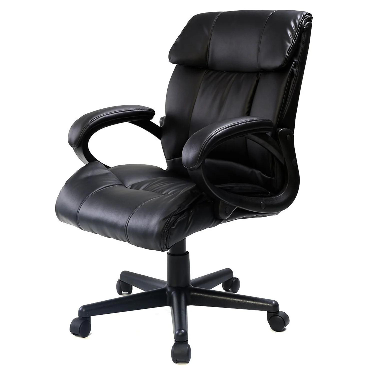 

Pu Leather Ergonomic High Back Executive Computer Desk Task Office Chair Black