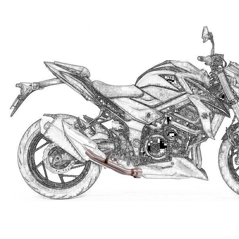 Gsx-s1000- moto rcyle выхлопной decat катализатор резки среднего звенья трубы escape moto link трубы для Suzuki gsx-s1000