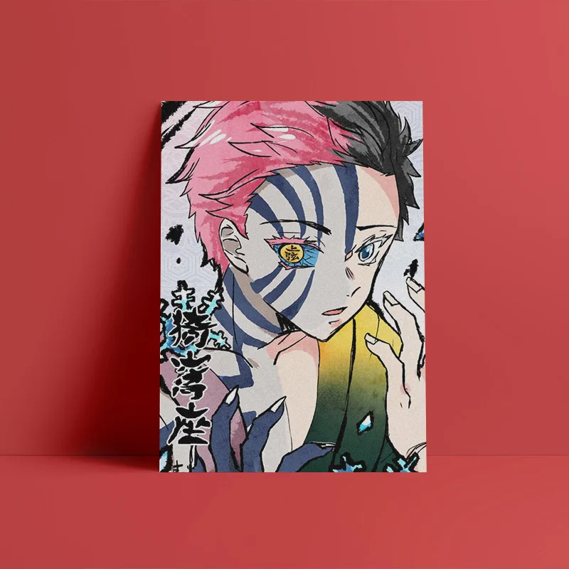 Akaza-Demon-Slayer-Kimetsu-no-Yaiba-Anime-wall-Art-canvas-decoration-poster-Modern-prints-For-living (2)