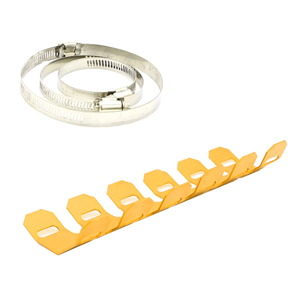 Universal 25CM Motorcycle Exhaust Muffler, Anti Hot Aluminum Heat Shield Cover Pipe Leg Protector Great for Yamaha 25.2 x 8.7cm 