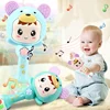 Light Baby Vocal Rattles Mobiles Change With The Rhythm LED Glowing Hand Rattle Music Sand Hammer Soft Teether Baby Toys