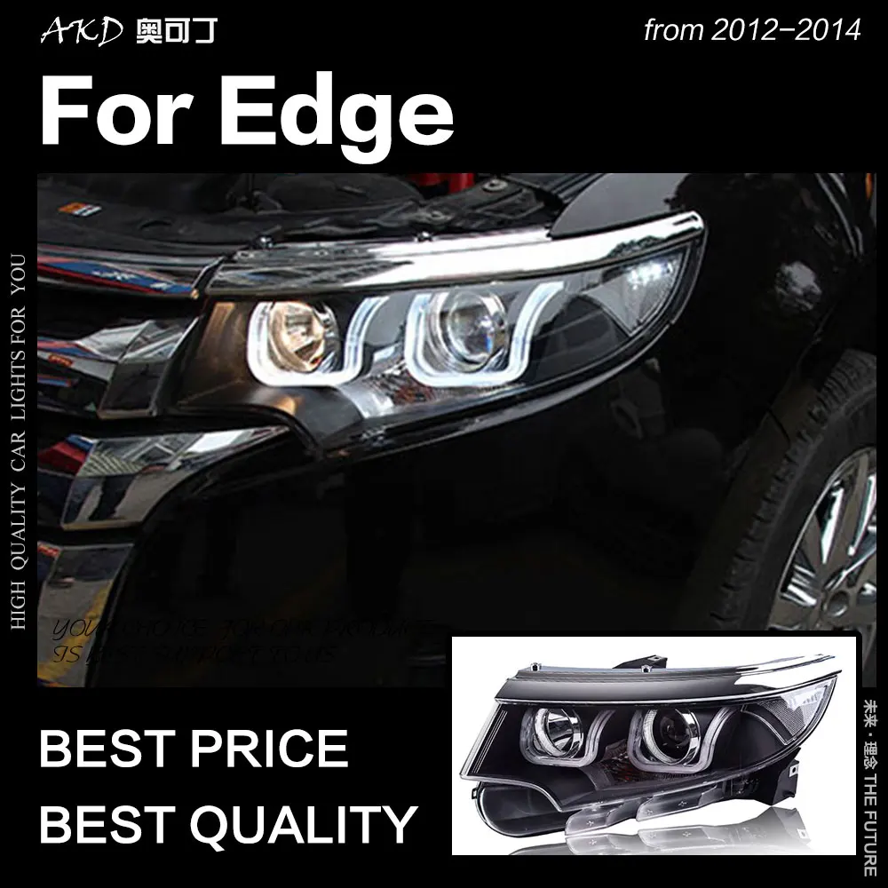 Special Price AKD Car Styling for Ford Edge Headlights 2012-2014 Edge LED Headlight DRL Hid Head Lamp Angel Eye Bi Xenon Beam Accessories