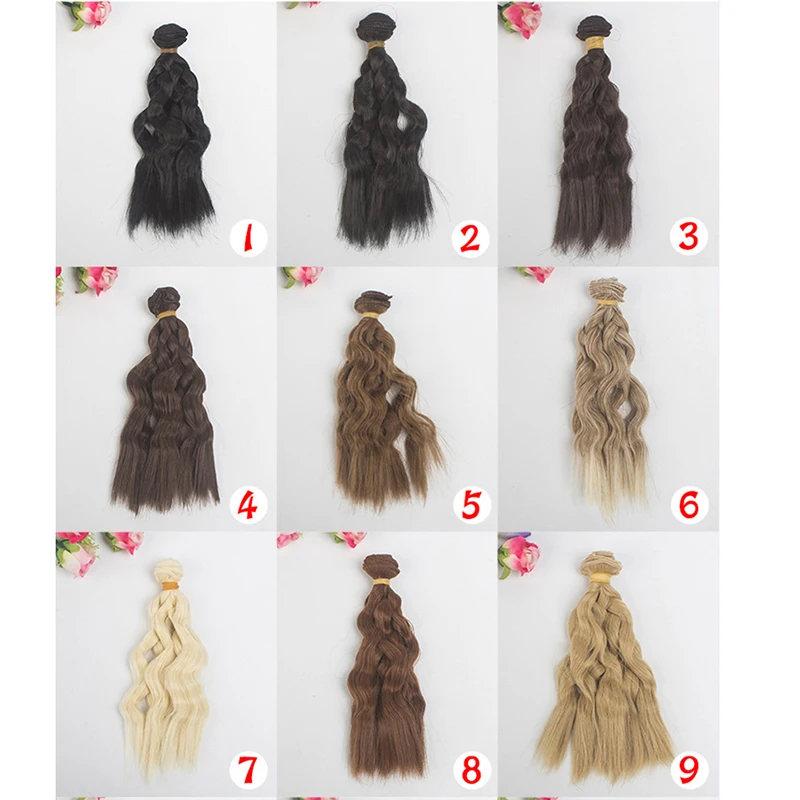 BJD Hair Curly 15CM*100CM BJD WIG For Dolls Synthetic Wig hair for dolls handmade 1/3 1/4 Doll Accessories toys doll accessories,doll wigs,toy wigs,doll wig headgear