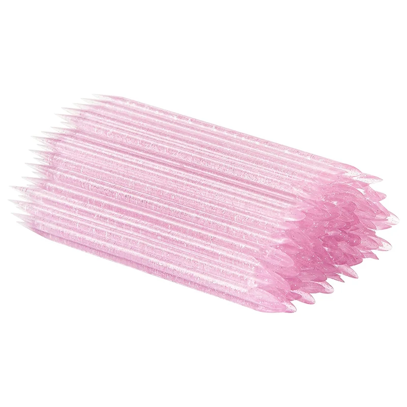 50/100 Pcs/Pack Reusable Crystal Stick Double End Nail Art Cuticle Pusher Acrylic Dotting Clean Nail Stick Polish Manicure Tools