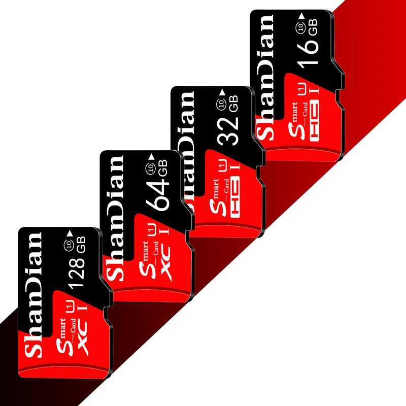 Shandian Высокое качество Micro SD карта 4 ГБ 8 16 32 64 Гб памяти TF бесплатная адаптер