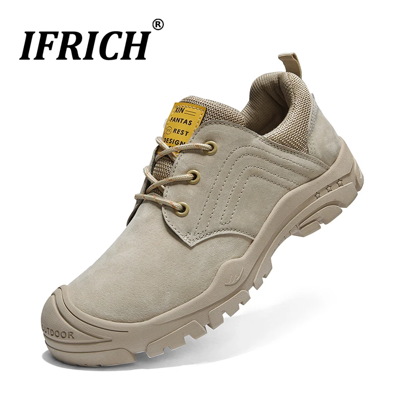 

Genuine Leather Trekking Shoes Man Outdoor Sport Sneakers Black Mountain Climbing Shoes Spring Autumn Leather Hunting Boots Men