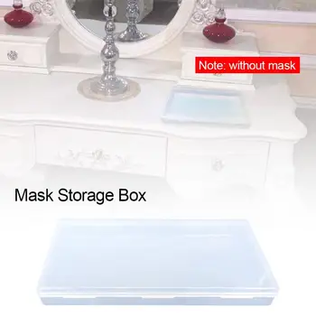 

Face Mask Storage Box Transparent Plastic Stationery Case Dustproof Hardware Accessories Container for Home Office #CW