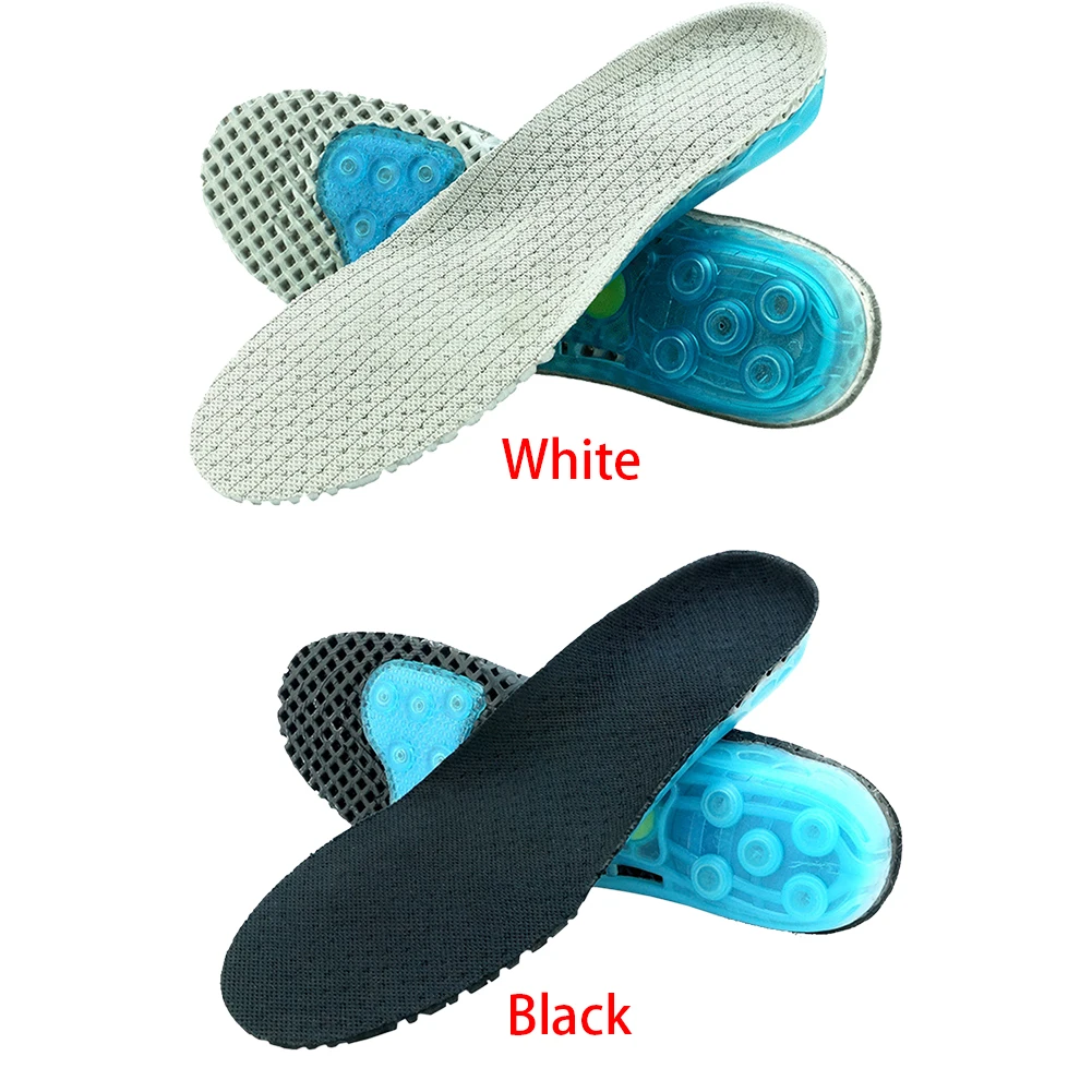 Hiking Pad Jogging Relieve Pain Shock Absorption Deodorant Shoes Comfortable Running Soft Foot Care Orthopedic Insoles Silicone