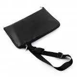 

28 Pockets Tools Organizer Home Use Black Holder PU Leather Lightweight Zipper Closure With Belt Strap Foldable Makeup Brush Bag