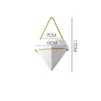 

Wall Hanging Flower Pots Balcony Ceramic Planter with Metal Stand Box Holder for Home Decor TN88