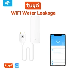 Tuya Wifi sygnalizator przecieku wody niezależny WIFI czujnik wycieku wody detektor powodzi Alarm przelewowy System alarmowy Tuya Smart
