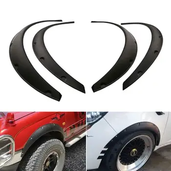 

Auto Fender Flare 4Pcs/ Set Universal Flexible Car SUV Off-road Fender Flare Wheel Arch Protector Mudguards