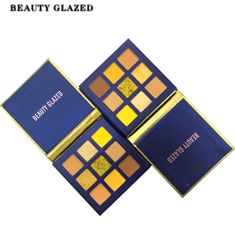 

Beauty Glazed 9 Color Waterproof Shimmer Smoky Eyeshadow Powder Pigment Pallete Cosmetics Glitter Matte Eyeshadow Palette Makeup