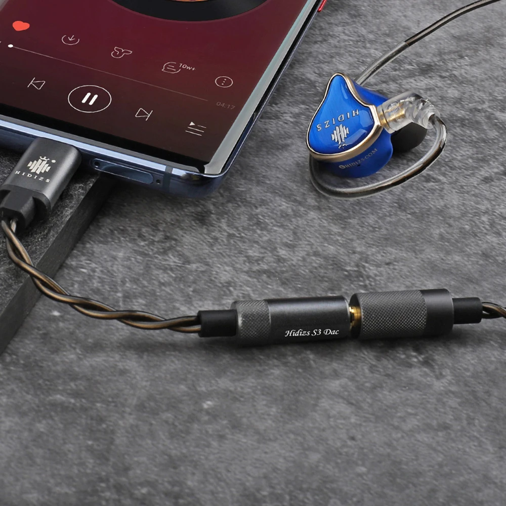 HIDIZS S3 Hi Res Headphone Amplifier USB DAC Android Audio Cable Type C to 3 5mm HiFi Lossless Jack Adapter PCM 24Bit 192kHz
