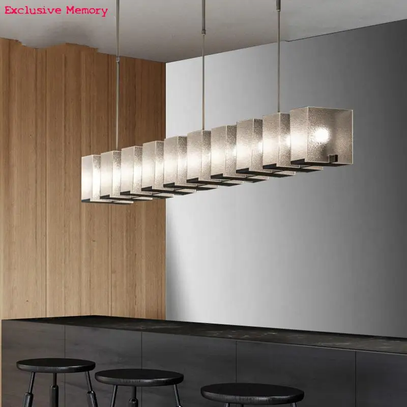 Postmodern light luxury restaurant chandelier bar table chandelier Nordic indoor minimalist dining table led chandelier lighting