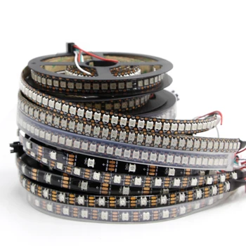 

1m 2m 3m 4m 5m WS2812B WS2812 Led Strip Individually Addressable Smart RGB Led Strip Black/White PCB Waterproof IP30/65/67 DC5V