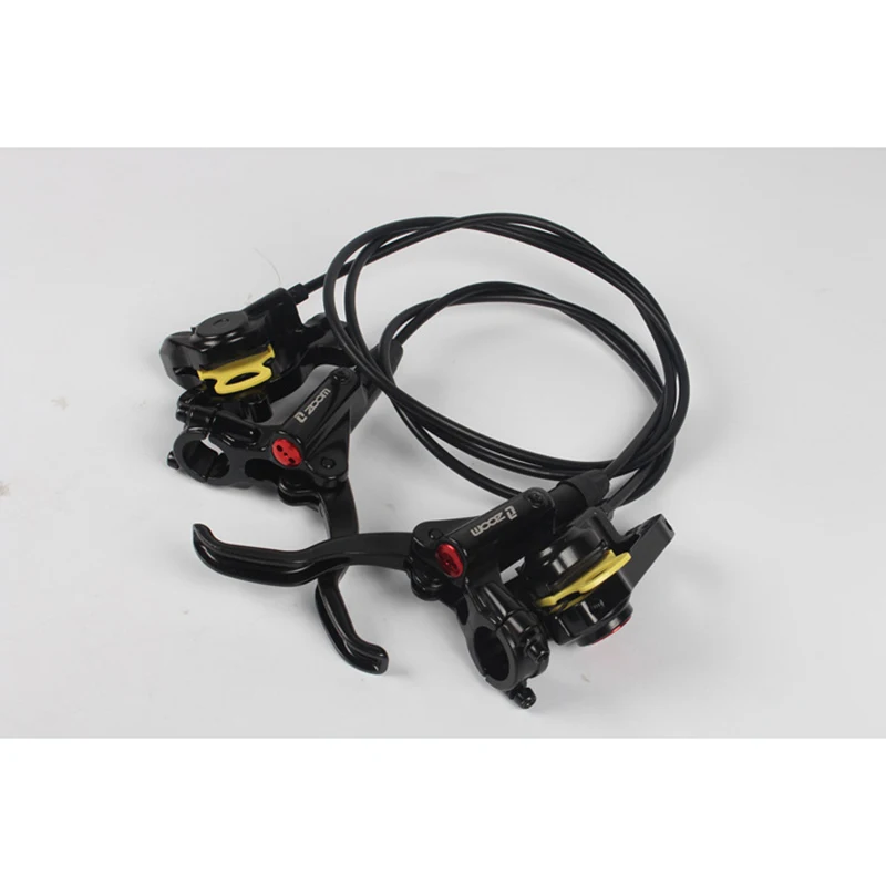1 комплект ZOOM HB-875 велосипед Гидравлический тормозной комплект 6061 алюминиевый сплав 750/1350 мм MTB велосипедный дисковый тормозной набор передние и задние велосипедные части - Цвет: 1set black