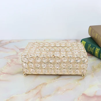 

Crystal Facial Tissue Box Holder Crystal Square Napkin Dispenser Bedroom Office Hotel Cafe Coffee House Bar